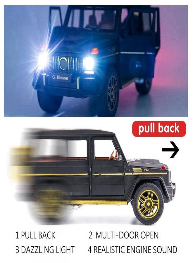 BDTCTK 1/24 Benz G63 AMG Model Car, Zinc Alloy Pull Back Toy car with Sound and Light for Kids Boy Girl Gift(Black) - Image 3